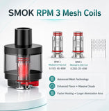 SMOK COIL ATOMIZER RPM3 COLLECTION PER PACK